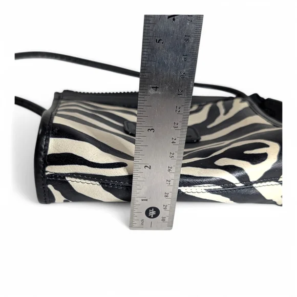 Black and Cream Zebra Print Crossbody Bag - Picture 13 of 13